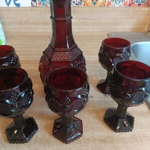 Avon Cape Cod Collection Ruby Wine Decanter